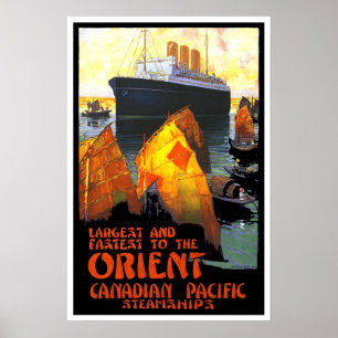 Affiche Voyage vintage, Croisière Pacifique canadienne