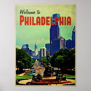 Affiche Voyage vintage de Philadelphie