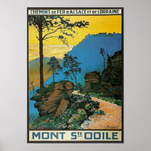 Affiche Voyage vintage de St Odile de Mont