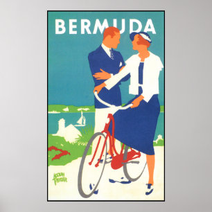 Affiche Voyage vintage des Bermudes
