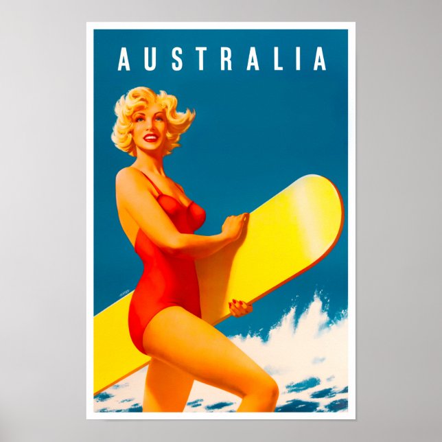 Affiche Voyage vintage en Australie (Devant)