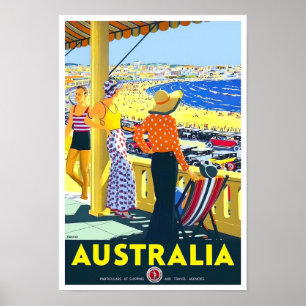 Affiche Voyage vintage en Australie