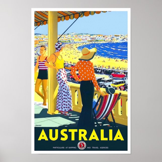 Affiche Voyage vintage en Australie (Devant)