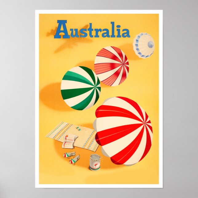 Affiche Voyage vintage en Australie (Devant)