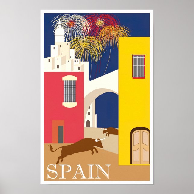 Affiche Voyage vintage en Espagne (Devant)