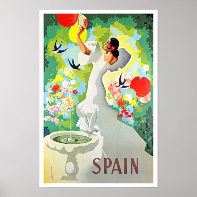 Affiche Voyage vintage en Espagne (Devant)