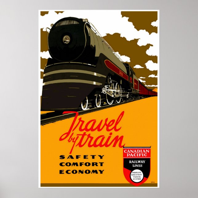Affiche Voyage Vintage En Train Canada 2 (Devant)