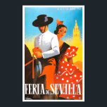 Affiche Voyage vintage feria de Sevilla 1961<br><div class="desc">1961 feria de Sevilla vintage travel Poster</div>