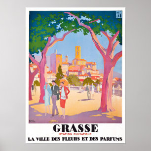 Affiche Voyage vintage Grasse France
