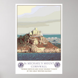 Affiche Voyage vintage, Mont St Michael.