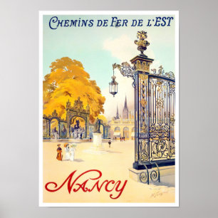 Affiche Voyage vintage Nancy France