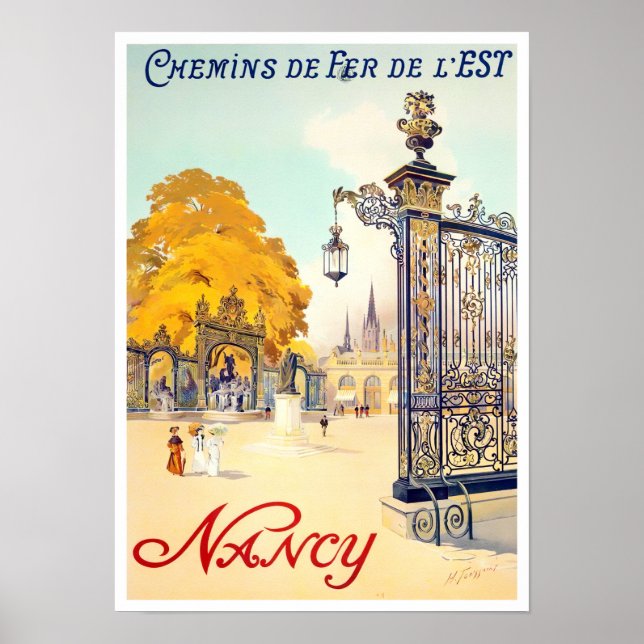 Affiche Voyage vintage Nancy France (Devant)