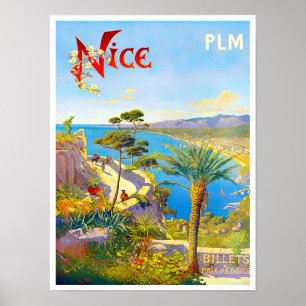 Affiche Voyage vintage Nice France