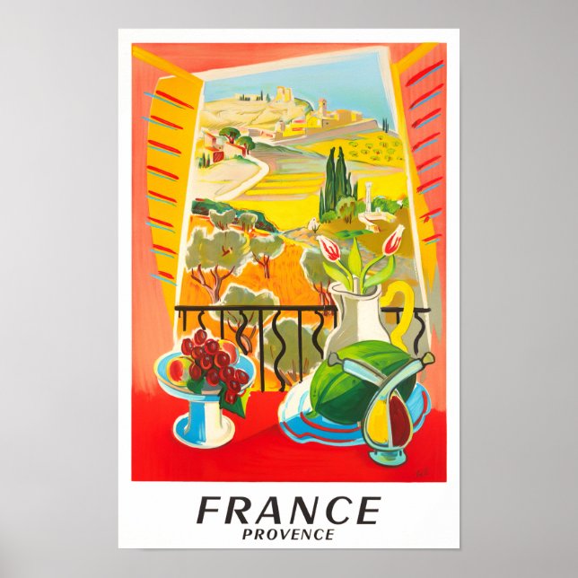 Affiche Voyage vintage Provence France (Devant)
