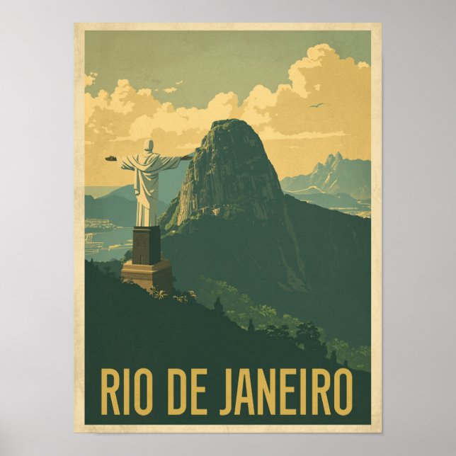 Affiche Voyage vintage Rio De Janeiro (Devant)