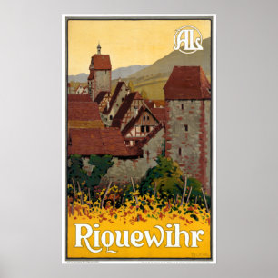 Affiche Voyage Vintage Riquewihr France