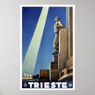 Affiche Voyage vintage Trieste Italie