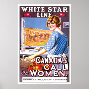 Affiche Voyage Vintage, White Star Line