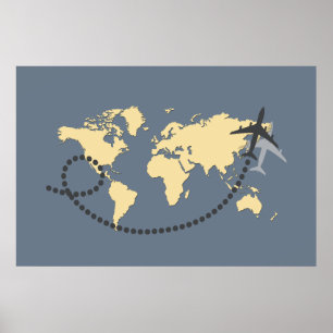 Affiche Voyageons l'illustration du monde