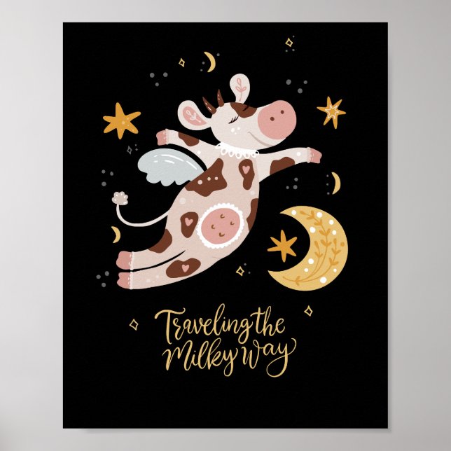 Affiche voyager de la façon laiteuse (Devant)