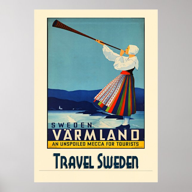Affiche Voyager en Suède (Devant)