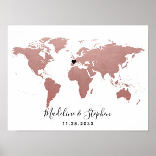 Affiche Voyager Thème Invité Connexion Mariage Mitzvah