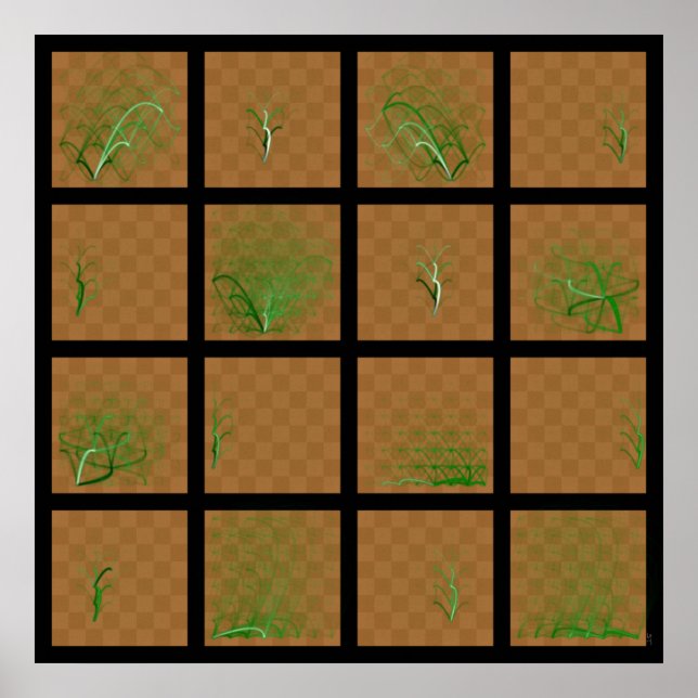 Affiche Voyages de pièces d'échecs, comparés (lignes verte (Devant)