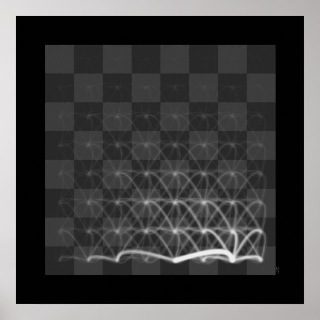 Affiche Voyages de pièces d'échecs (Roi Blanc) (Devant)