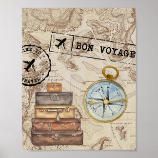 Affiche Voyages intemporels Collage