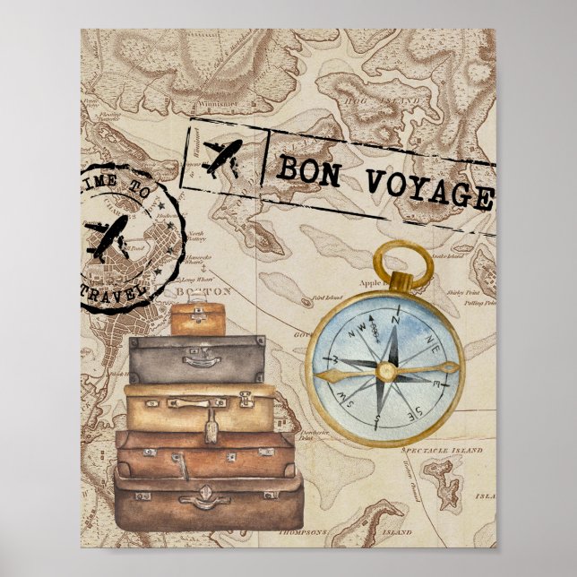 Affiche Voyages intemporels Collage (Devant)