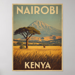 Affiche Voyages vintages à Nairobi