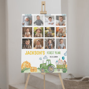 Affiche Voyageur Anniversaire Première année Photo Jalon S