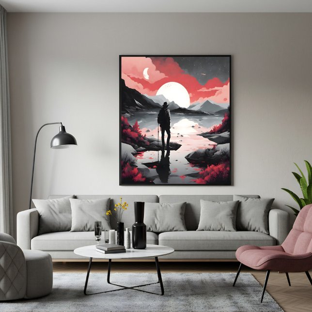 Affiche Voyageur au Crépuscule (Créateur téléchargé)