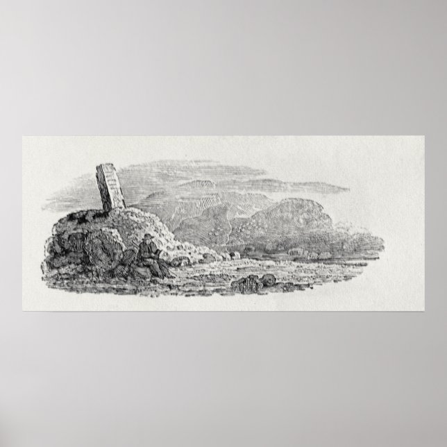 Affiche Voyageur lisant sous un jalon (Devant)