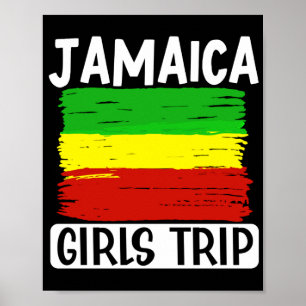 Affiche Voyageur Vacances en vol Jamaïque Girls Trip Drape