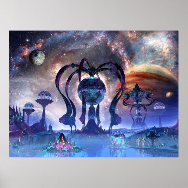 Affiche Voyageurs galactiques - par Jurgen Ziewe (Devant)