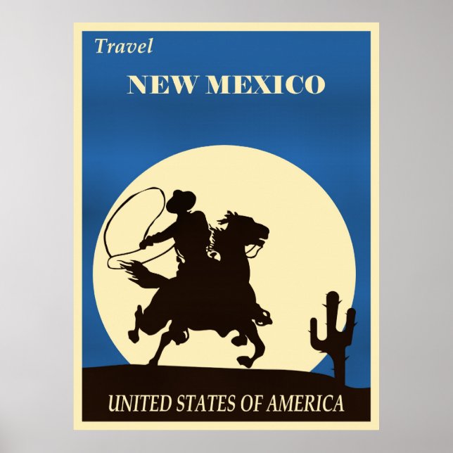 Affiche Voyagez au Nouveau-Mexique (Devant)