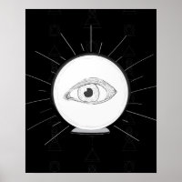 Voyante Œil de Voyant Boule de Cristal Ésotérique