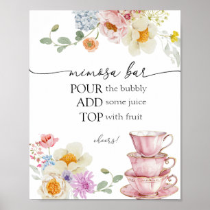 Affiche VOYELLE DIACRITIQUE fleur sauvage ET Pink Teups Mi