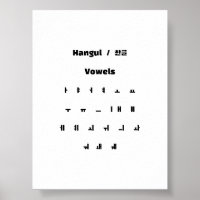 Voyelles Hangul / 한 모 글 음