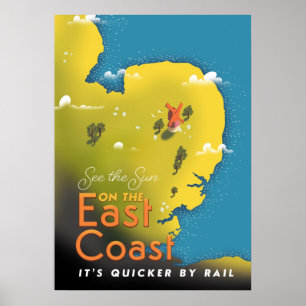 Affiche Voyez le Soleil sur la côte Est.