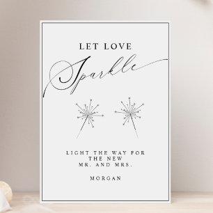 Affiche Voyons d'amour moderne Sparkle Signer Mariage Pann