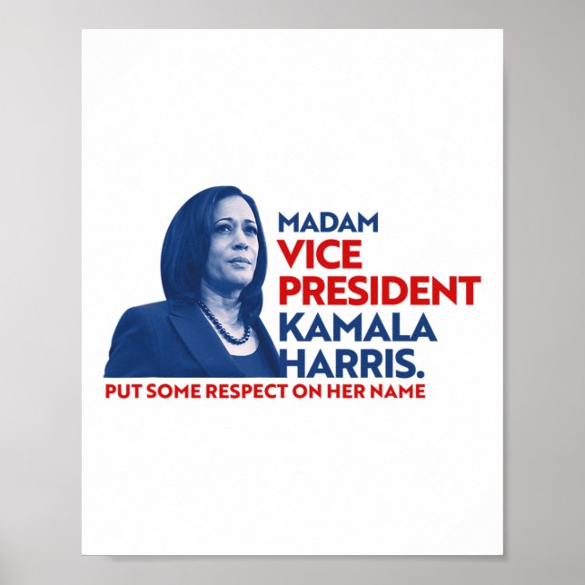 Affiche Vp Kamala Harris Respect Sur Son Nom 2020 Joe Bide (Devant)