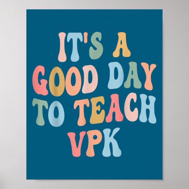 Affiche Vpk Teacher Back To School First Day Of Vpk Teache (Devant)