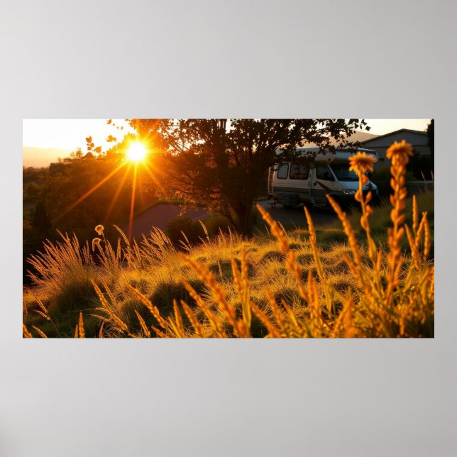 Affiche VR dans un champ (Devant)