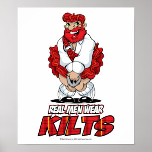 Affiche Vrais kilts de vêtements pour hommes