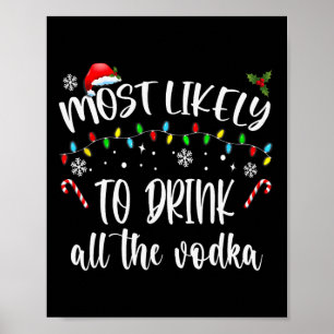 Affiche Vraisemblablement Boire Toute La Vodka Noël Boisso