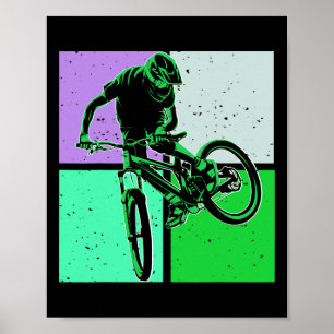 Affiche VTT Ça ne devient jamais plus facile en descente M