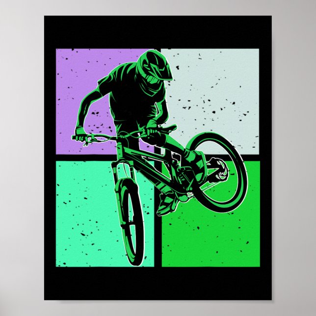 Affiche VTT Ça ne devient jamais plus facile en descente M (Devant)