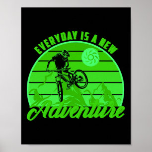 Affiche VTT Ça ne devient jamais plus facile en descente M